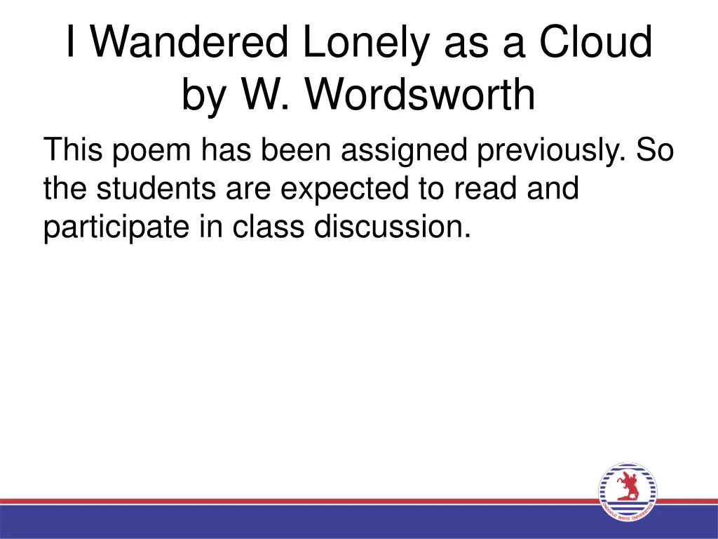 i wandered lonely as a cloud by w wordsworth this