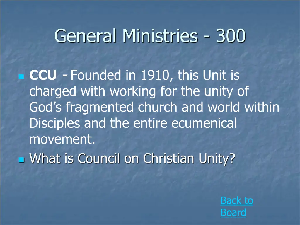 general ministries 300