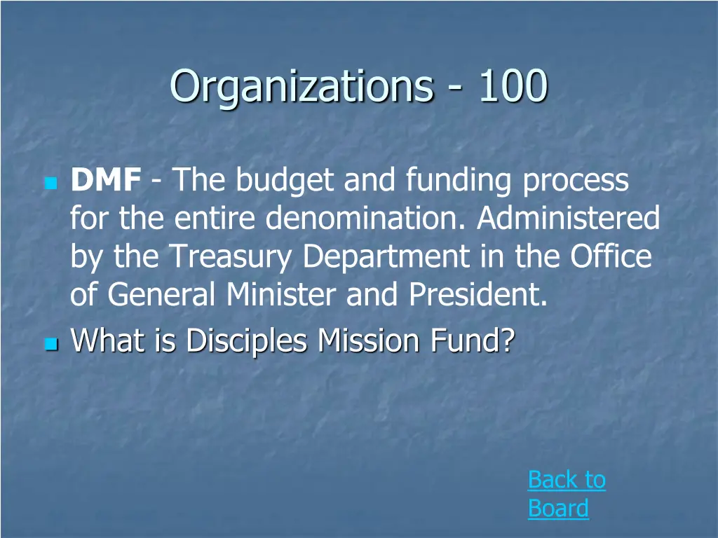 organizations 100