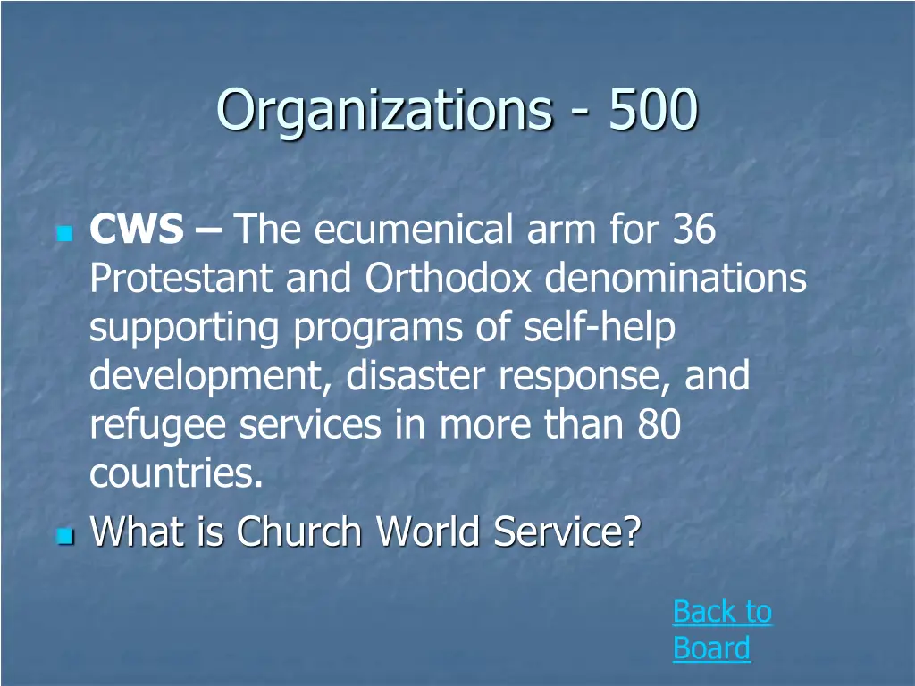 organizations 500