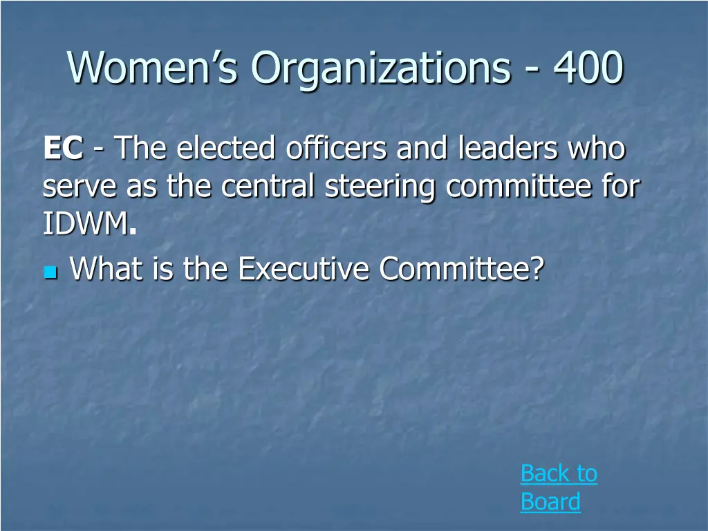 women s organizations 400