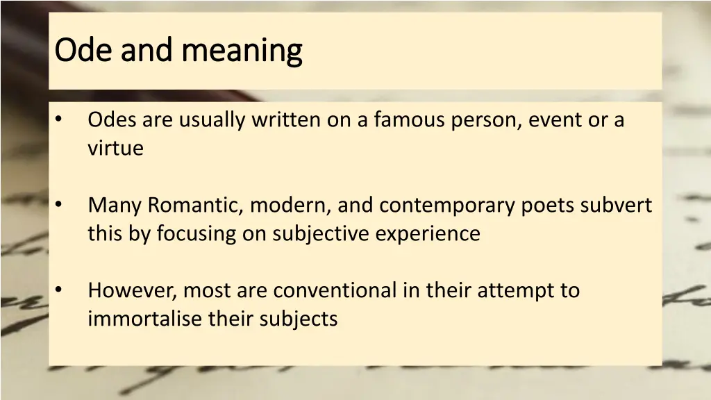 ode and meaning ode and meaning