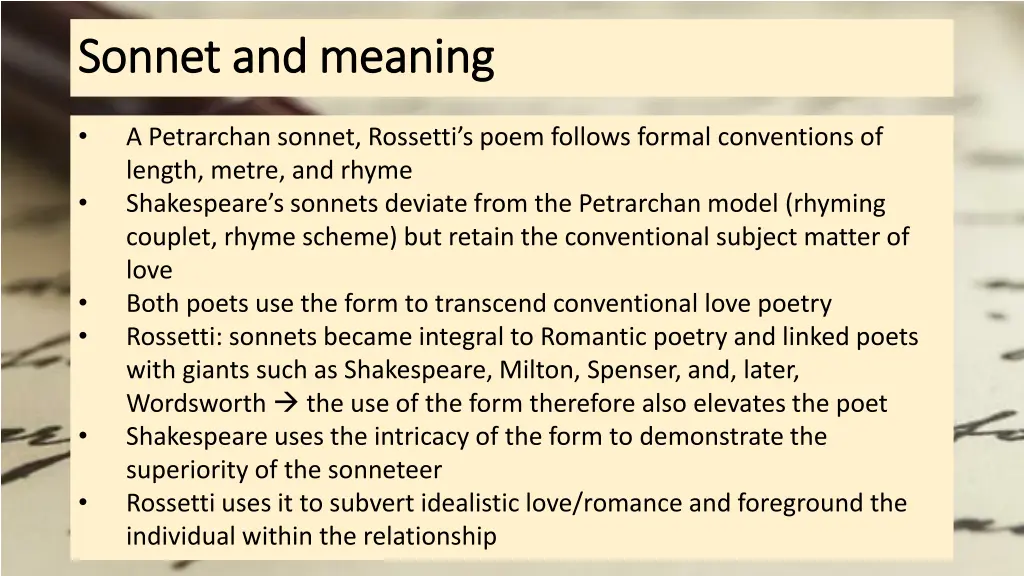 sonnet and meaning sonnet and meaning