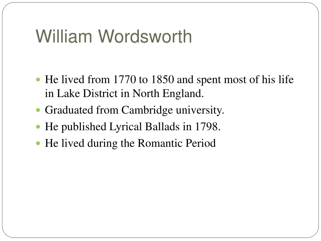 william wordsworth