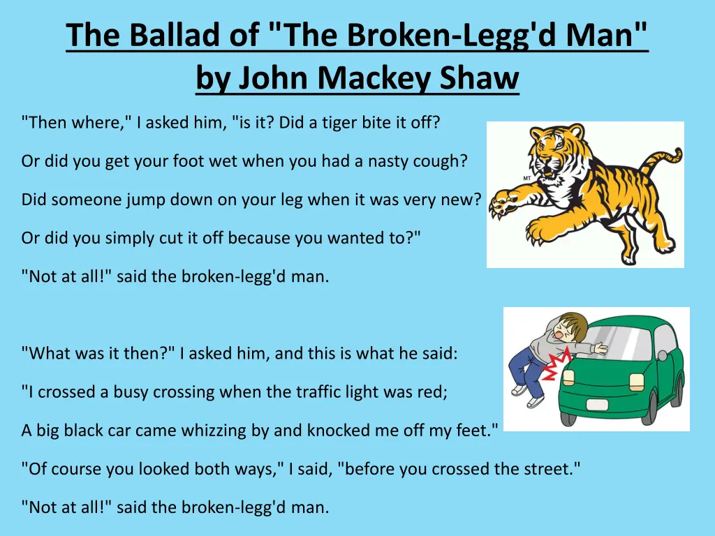 the ballad of the broken legg d man by john 1