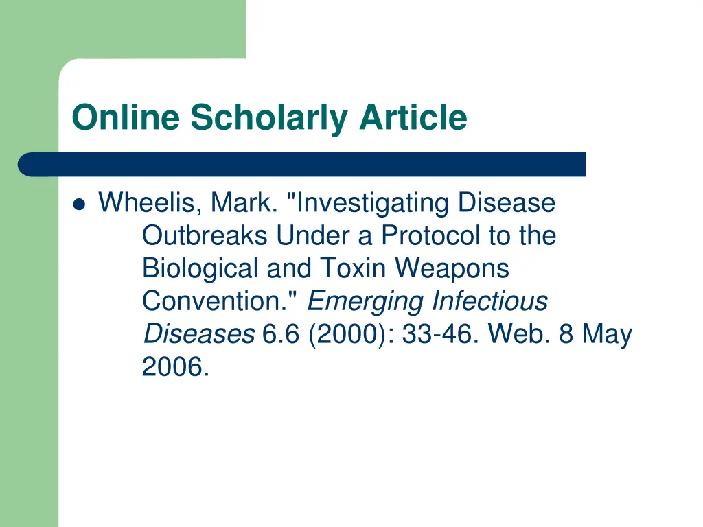 online scholarly article