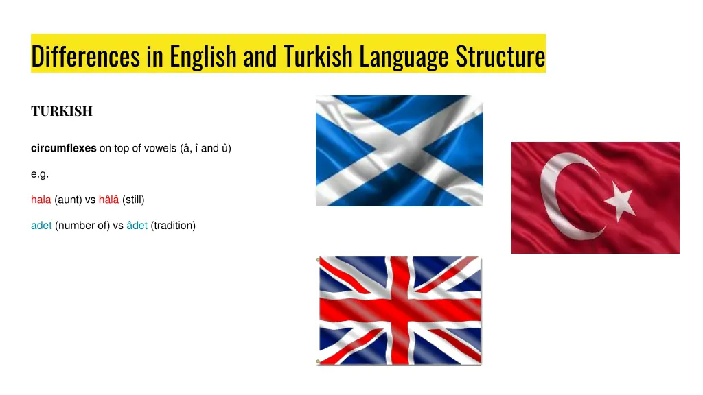 differences in english and turkish language 1