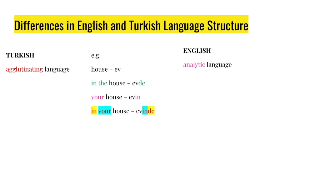 differences in english and turkish language 2