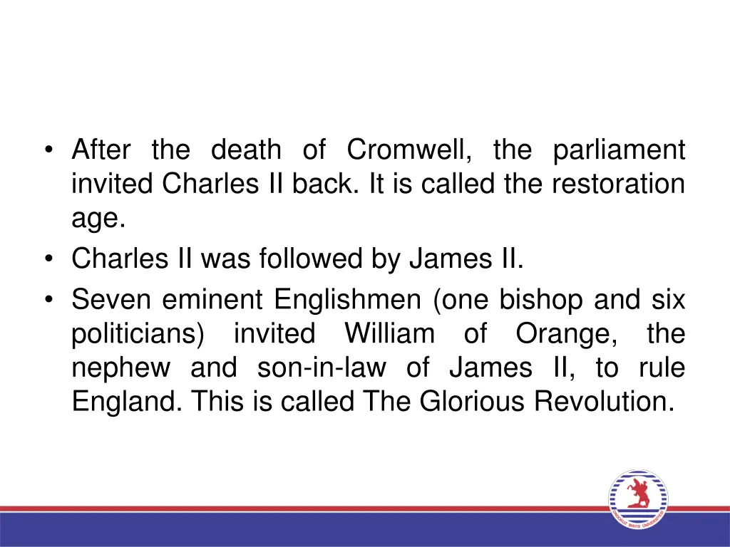 after the death of cromwell the parliament