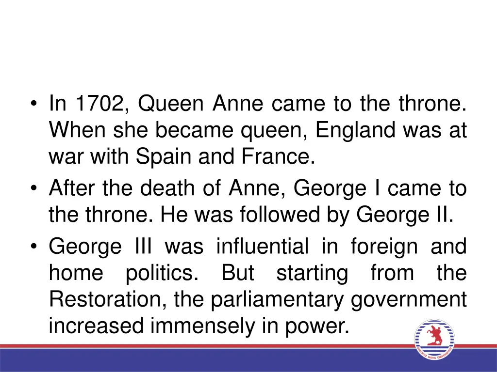 in 1702 queen anne came to the throne when