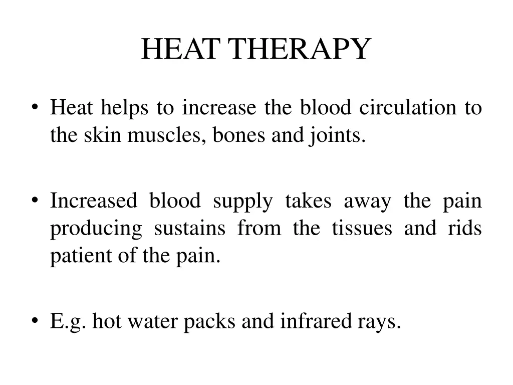 heat therapy