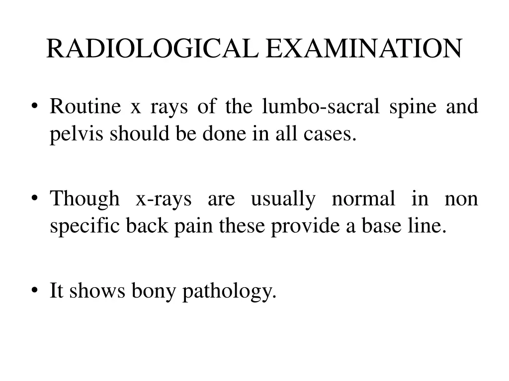 radiological examination