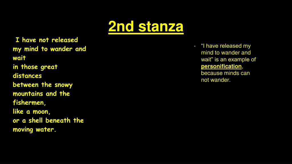 2nd stanza