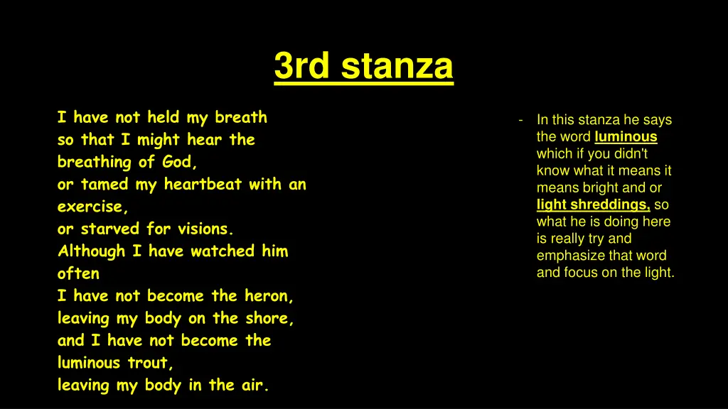 3rd stanza