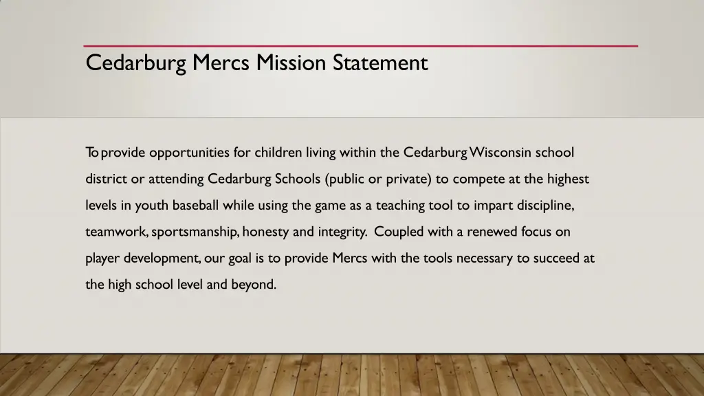 cedarburg mercs mission statement