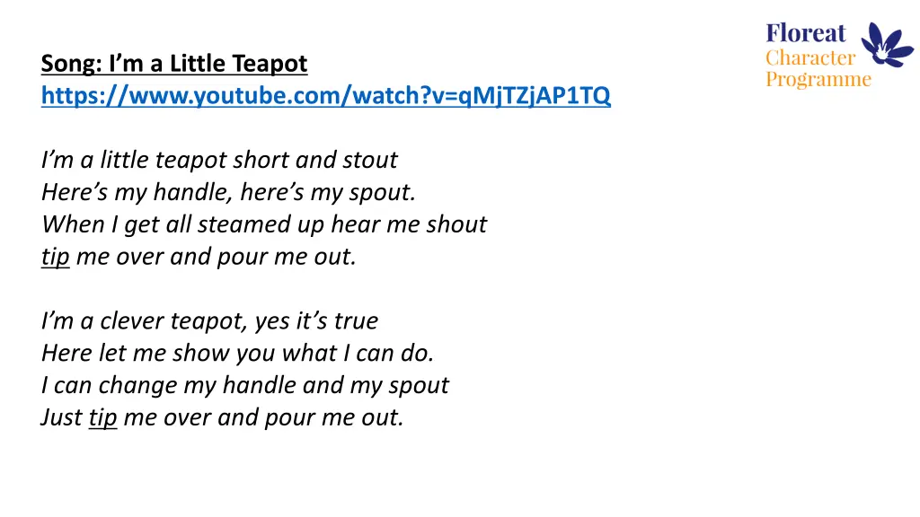 song i m a little teapot https www youtube