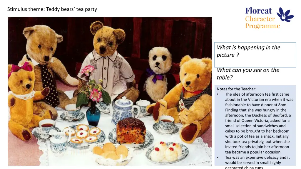 stimulus theme teddy bears tea party