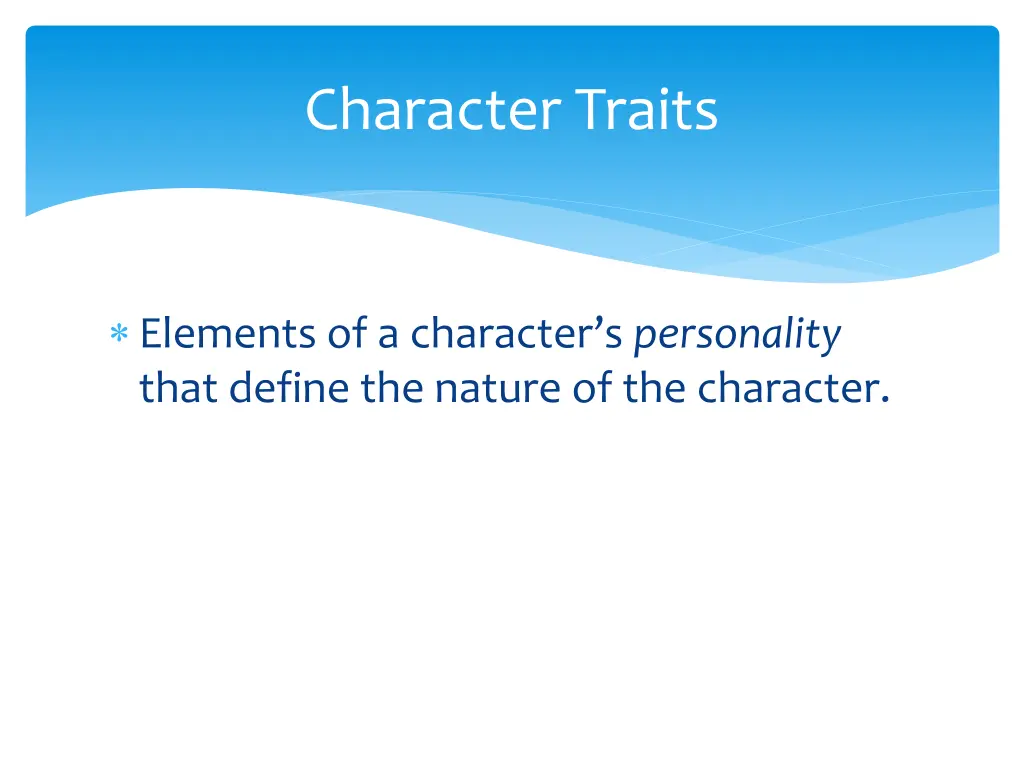 character traits