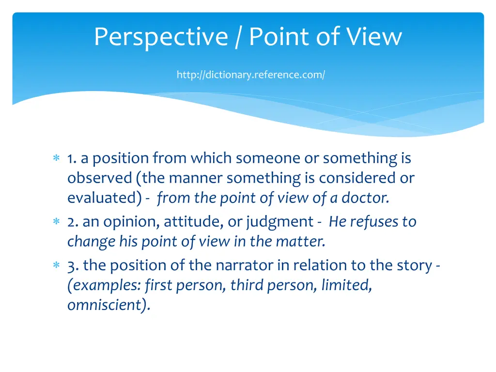 perspective point of view http dictionary