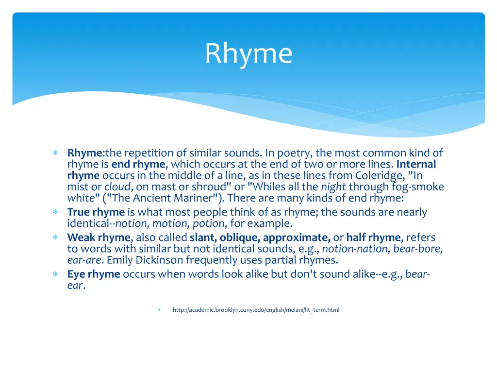 rhyme