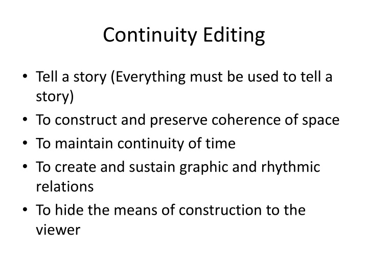 continuity editing