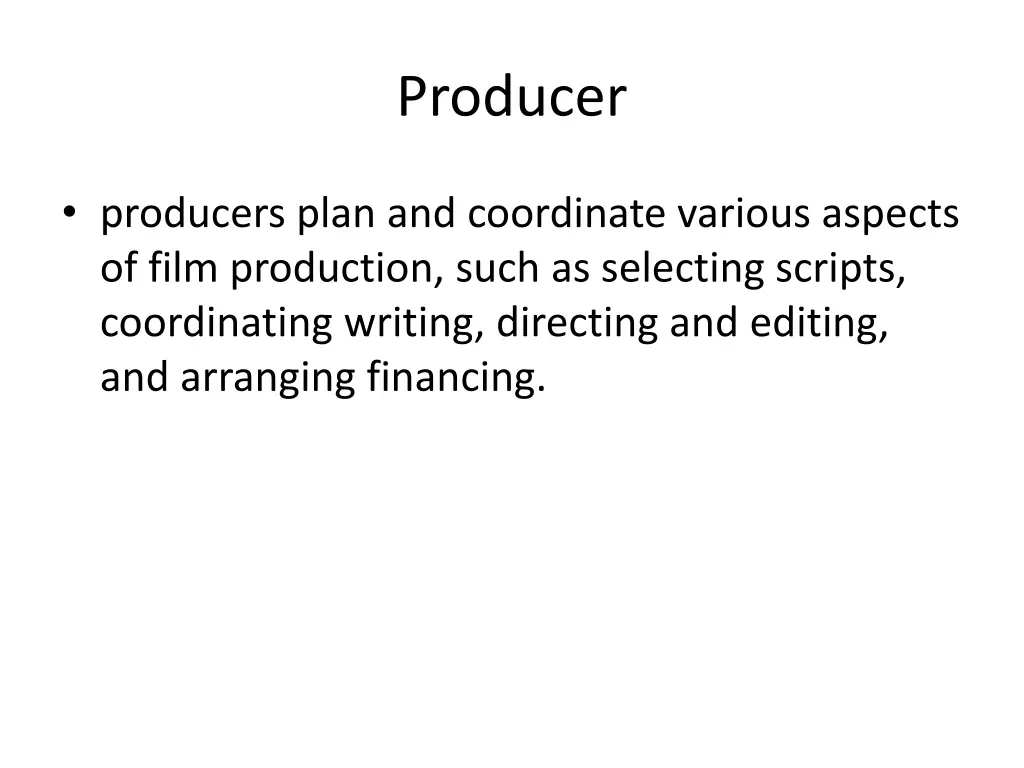 producer