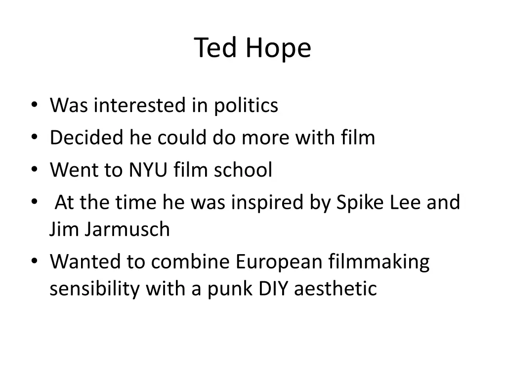 ted hope