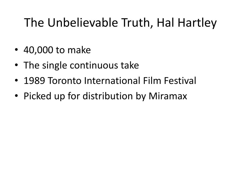 the unbelievable truth hal hartley