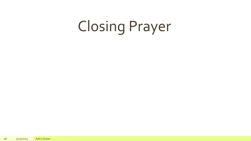 closing prayer