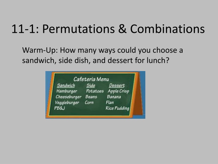 11 1 permutations combinations