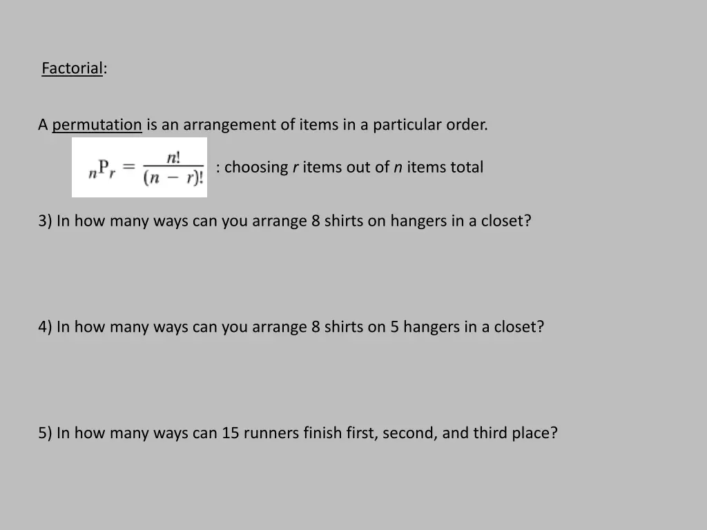 factorial