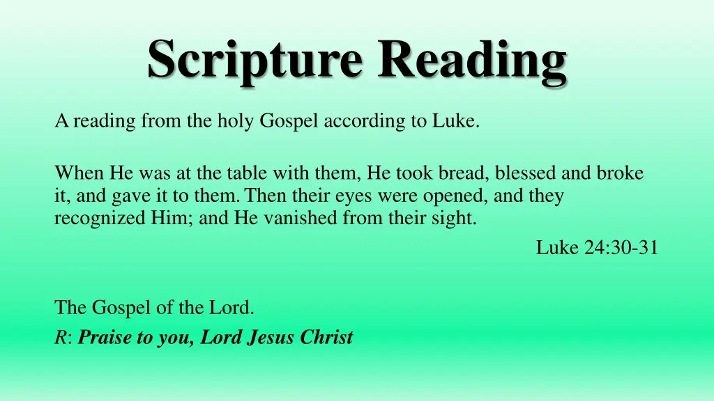 scripture reading 1