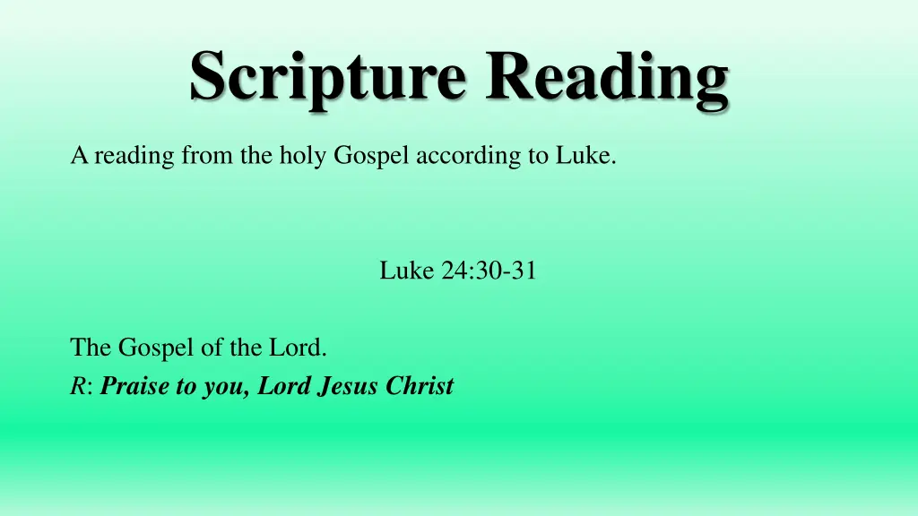 scripture reading