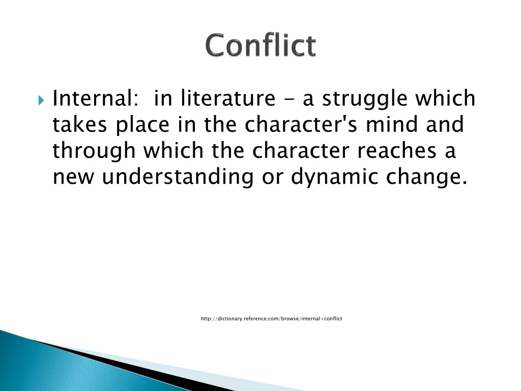 internal in literature a struggle which takes