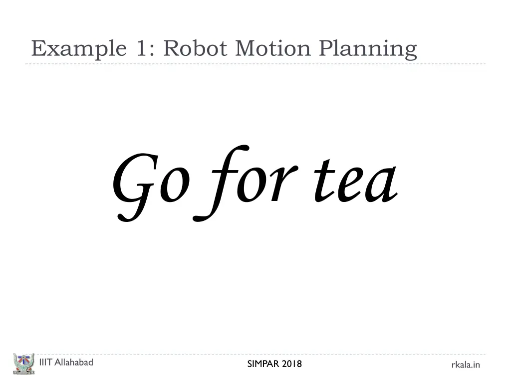 example 1 robot motion planning