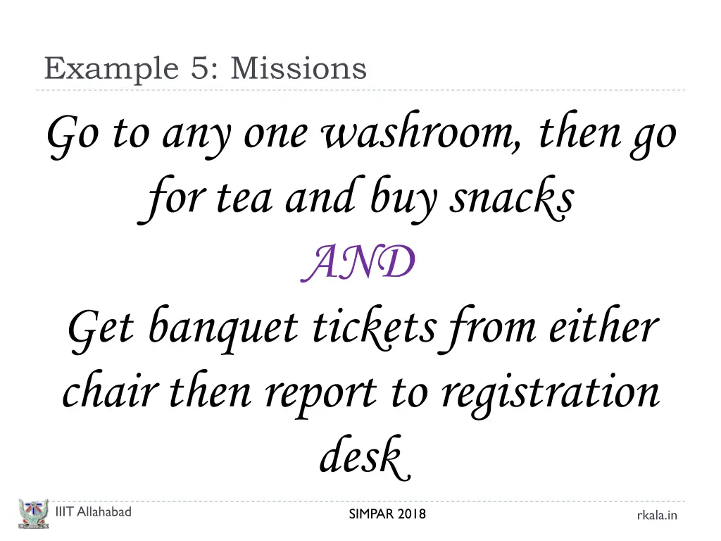 example 5 missions