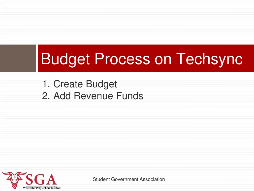 budget process on techsync