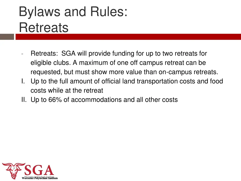 bylaws and rules retreats