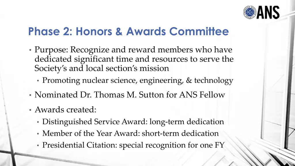 phase 2 honors awards committee