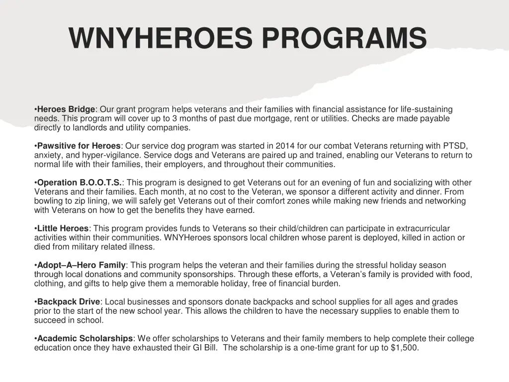 wnyheroes programs