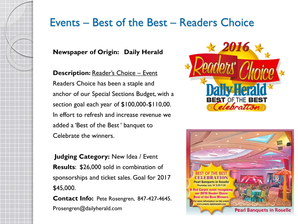 events best of the best readers choice