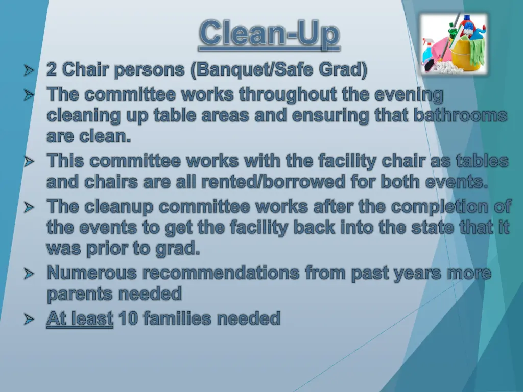 clean up