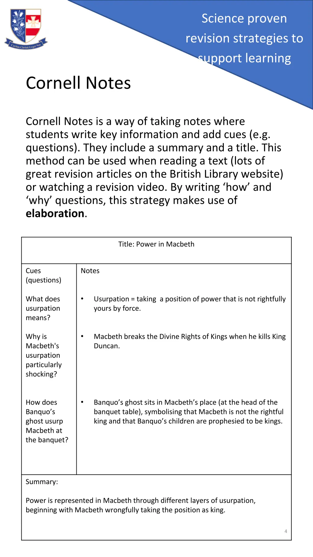 science proven revision strategies to support 3