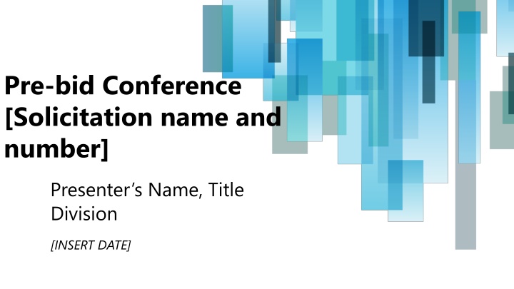 pre bid conference solicitation name and number