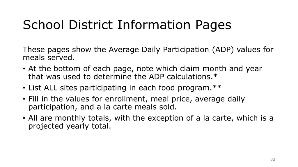 school district information pages