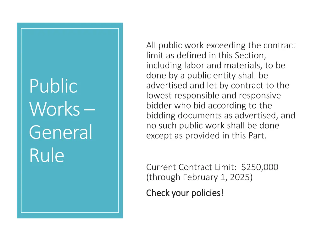 all public work exceeding the contract limit