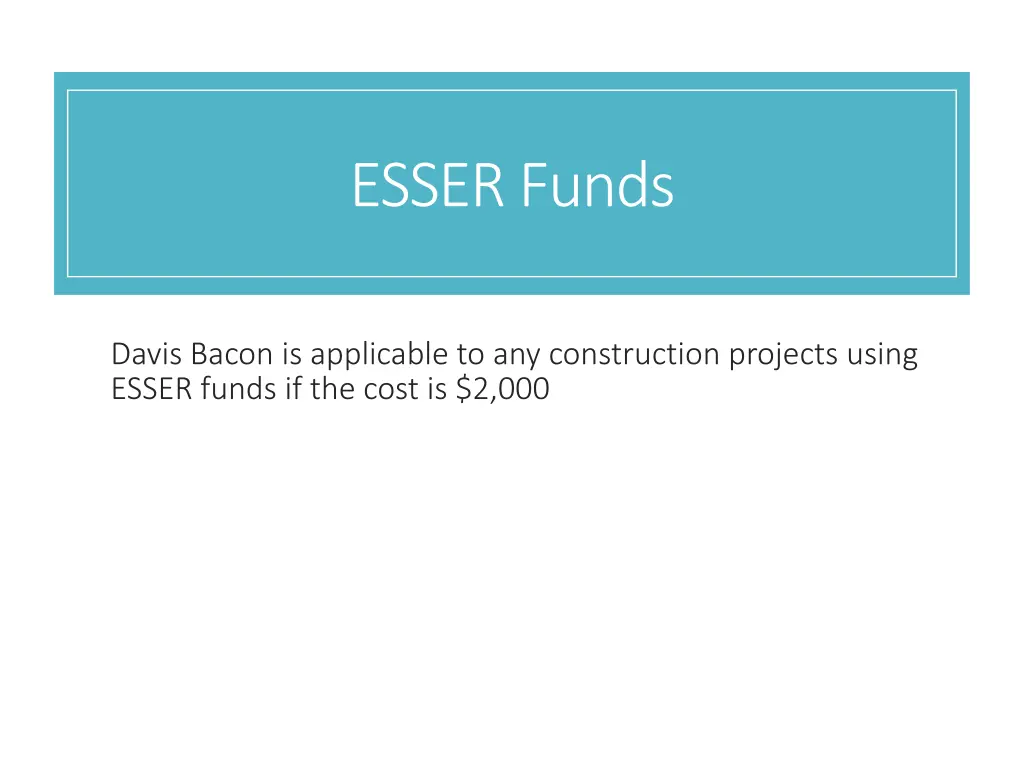 esser funds