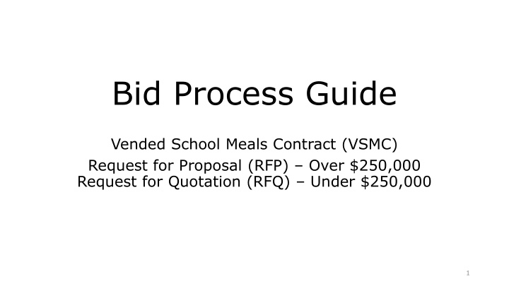 bid process guide