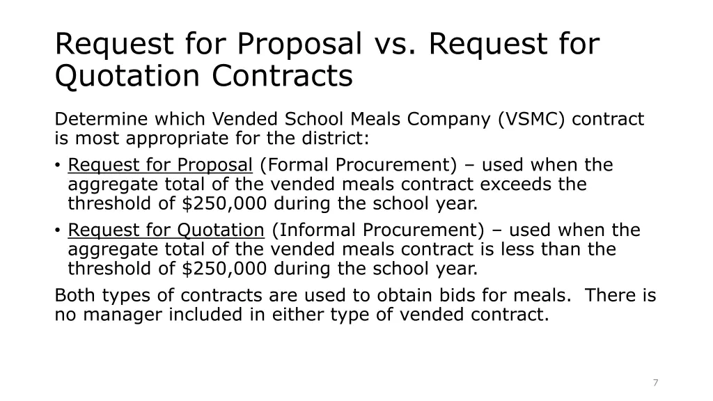 request for proposal vs request for quotation