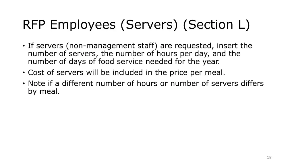 rfp employees servers section l